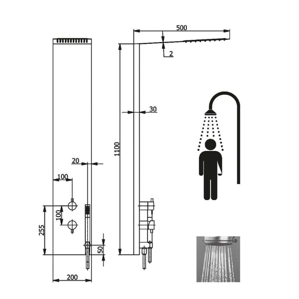 Στήλη Ντους Storm 15550